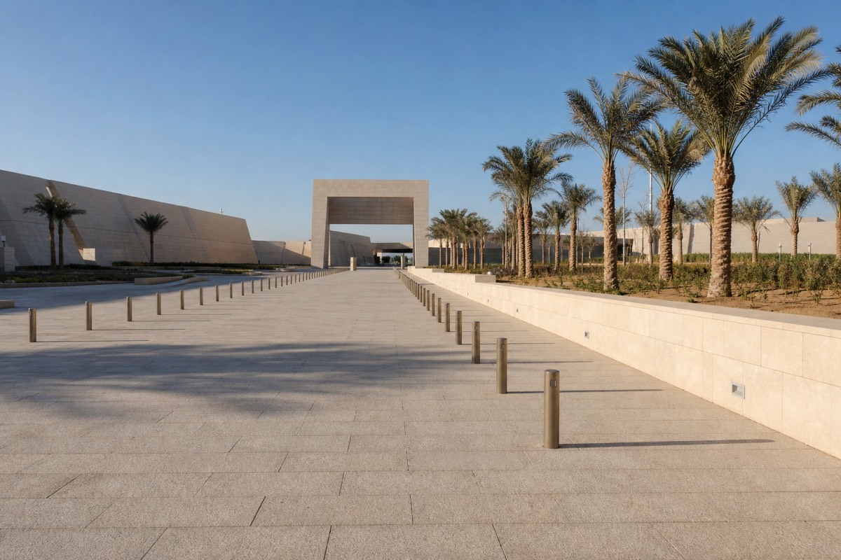 Timed-entry arrival at the Grand Egyptian Museum